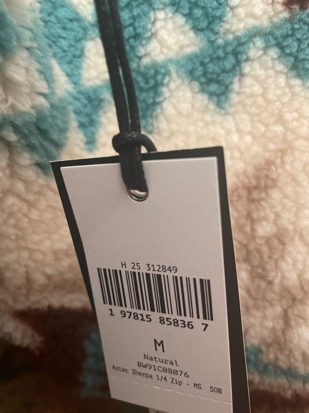 Rock And Roll Denim AZTEC SHERPA PULLOVER NWT size M - Picture 7 of 11